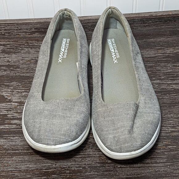 Skechers Women's Goga Max Gray Comfort Loafer Size 10 - Picture 2 of 6
